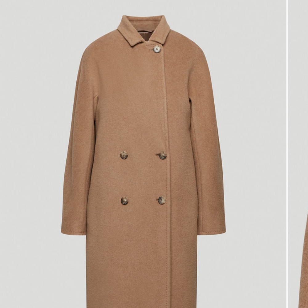 Aritzia Babaton Slouch Coat in 1 Cocoa Sand (Camel Hair)